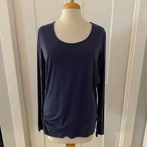 Athleta blue/gray long sleeve top XS